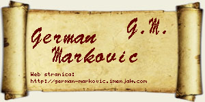 German Marković vizit kartica